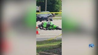 Woman in hospital after motorcycle-vehicle crash in Newport News