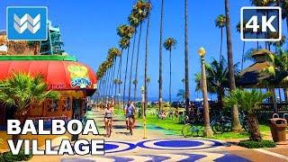 Walking around Balboa Village in Newport Beach, California 【4K】