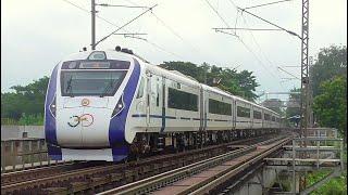 ????Devastating 130 Kmph Trains over Rusty Iron Bridge | Vande Bharat+ Dhauli+ Ispat+ ❤️RCF MEMU