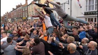 Violent mass brawl erupts at UK's notorious Atherstone Ball Game: Extended