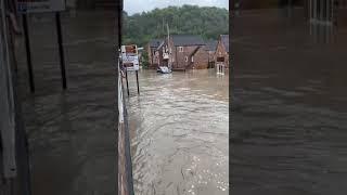 Storm Babet: Major flooding in Ironbridge