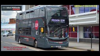 NX WEST MIDLANDS PLATINUM 529 WALSALL TO WOLVERHAMPTON, SUN 26TH JULY 2020