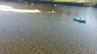 Drone Down on River Lune At Iron Bridge