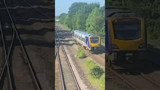 Class 195 to # Leeds on the down #EREWASH VALLEY LINES at Tupton bridge