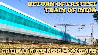 India's Fastest train GATIMAAN EXPRESS at 160 kmph on First run after lockdown | Indian Railways