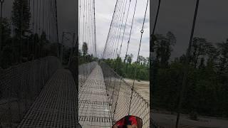 Jhulingay pol -Crossing the Iron Bridge -Nepali Vlog #ironbridge #surkhet #nepalivlog #suzukiburgman