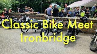 Classic Bike Meet near Iron bridge in Shropshire