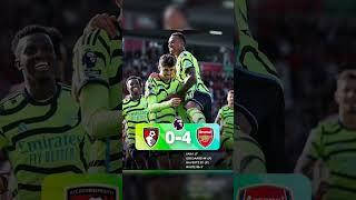 Arsenal vs Bournemouth full time score 4-0 ????????⚽⚽????️????️