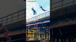 Incredible Group Jump From Iron Bridge???? - Expert Jatt Song???? #shorts #youtubeshorts #viral #yts