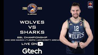 Worcester Wolves vs Sheffield Sharks BBL Championship LIVE 03/03/2021