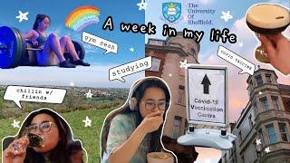 A week in the life of a University of Sheffield student! | bowling, vaccine, gym, studying 