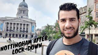 Nottingham city centre after lockdown نوتينقهام سيتي سنتر بعد الاغلاق الكامل