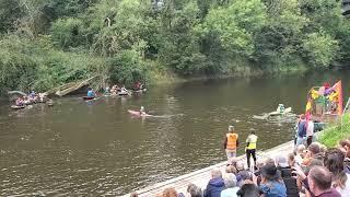 Coracle race - Ironbridge Coracle Regatta