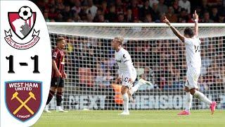 Bournemouth vs West Ham 1-1 Highlights Goals | Premier League 2023/24