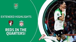 NUNEZ SCREAMER! | Bournemouth v Liverpool Carabao Cup extended highlights