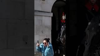 THE KING'S HORSE JUST DOES NOT LIKE SOME PEOPLE #horse #horseguards #london #kingsguard #viral #omg