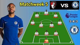 Bournemouth vs Chelsea ~ Potential Line Up Chelsea Matchweek 5 Premier League 2023/2024