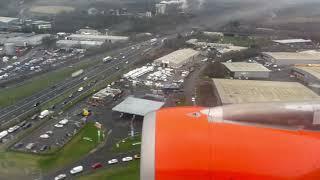 Easyjet A320 Landing at Edinburgh Airport