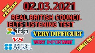 VERY DIFFICULT LISTENING PRACTICE TEST | 02.03.2020 IELTS LISTENING PRACTICE TEST BC AND IDP| NEW