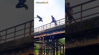 Incredible Duo Jump From Iron Bridge???? - Expert Jatt Song????#shorts #ytshorts #viral #youtubeshor