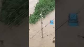 massive iron bridge destroyed by flood #trending viral shorts  feed