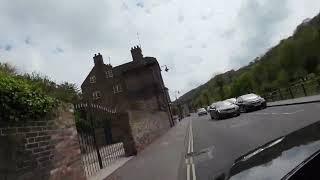 slow moving in Ironbridge Telford, view from the car