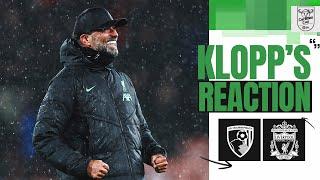 KLOPP'S REACTION: 'I saw how hard my team wanted it!'  | Liverpool 1-2 Bournemouth