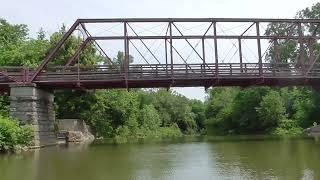 Fishing by the iron bridge/dam