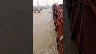 Delhi flood alert | Old Iron Bridge Yamuna River ⛈️ ????