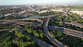 4k Dji drone video of Spaghetti Junction, Birmingham, United Kingdom