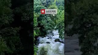 iron bridge over a waterfall ????⛰???? #beautiful #youtubeshorts#waterfall