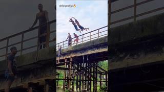 Incredible Duo Jump From Iron Bridge???? - Expert Jatt Song???? #shorts #ytshorts #youtubeshorts #vi