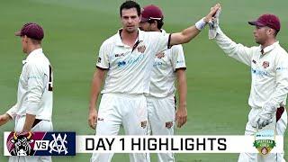 Queensland edge rain-shortened opening day | Marsh Sheffield Shield 2020-21