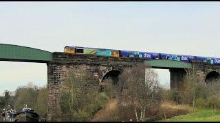 66720, Northwich Viaduct & Hartford Jn and FLOODS at Hunt's Lock.31st January 2021