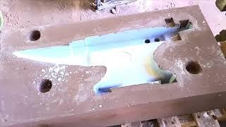 Making a 100kg Steel Anvil - The Drag and Cores using K-CAST Sand