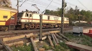 ICF Haldibari Intercity express thunders through an iron bridge with SDAH WAP-7.