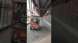 Old iron bridge Yamuna river Delhi