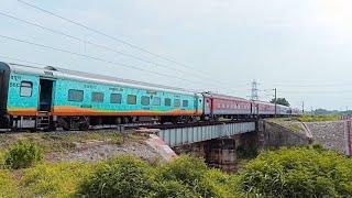 Tatanagar WAP7 led 22816 Ernakulam Bilaspur speeding through beautiful landscape towards Gondia!