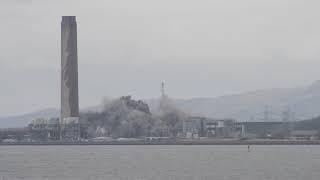 Longannet Power Station Controlled Demolition 4 Feb 2021