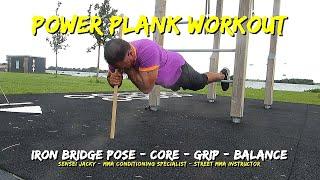 Sensei Jacky power plank workout | stick mobility | iron bridge pose | grip strength | balance