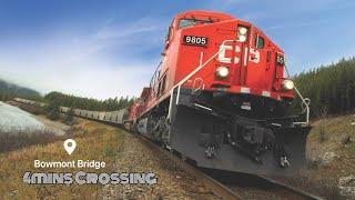 It took only less than 4 minutes to cross the iron-bridge #canadianpacific  #logistics #canada