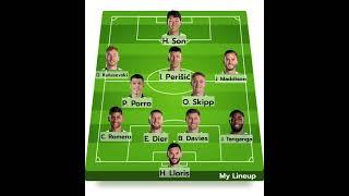 Tottenham vs Bournemouth lineups 4-2-3-1 #tottenham #shorts