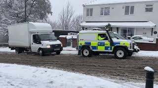 South Yorkshire Police Tow Luton Van Up Manor Lane Sheffield | 02.02.21 | Snow Chaos in Sheffield.