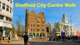 City Centre Walk Sheffield Part 1 in 4K