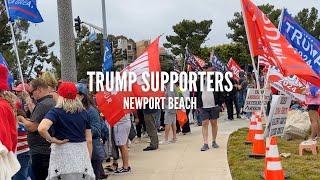 Donald Trump supporters - Newport Beach, CA - 4K Walk