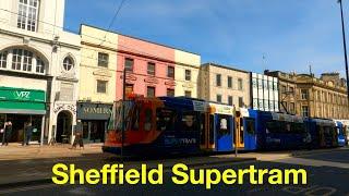 Sheffield Supertram, Yellow Route Service, From City Centre To Meadowhall Interchange in 4K