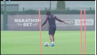 Nathan Ake unreal juggling skills back in training