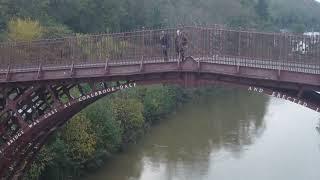 Drone footage of the Ironbridge and Ironbridge square 31/10/23