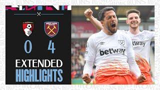 Extended Highlights | Hammers Romp To Spectacular Win | Bournemouth 0-4 West Ham | Premier League