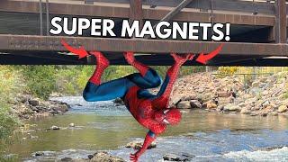 I Built Super Strong Spider-Man MAGNETIC-HANDS!